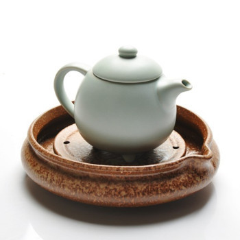 言世茶具上釉壺承 手工拉坯技藝與壽桃文化的美學(xué)融合